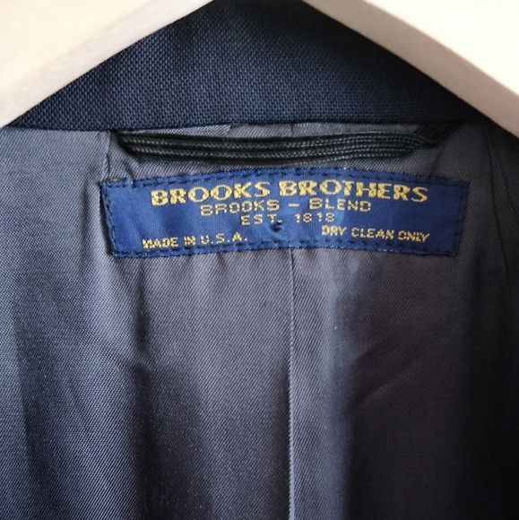 BROOKS BROTHERS Navy Blue 3 Button Blazer Jacket - Picture 8 of 8